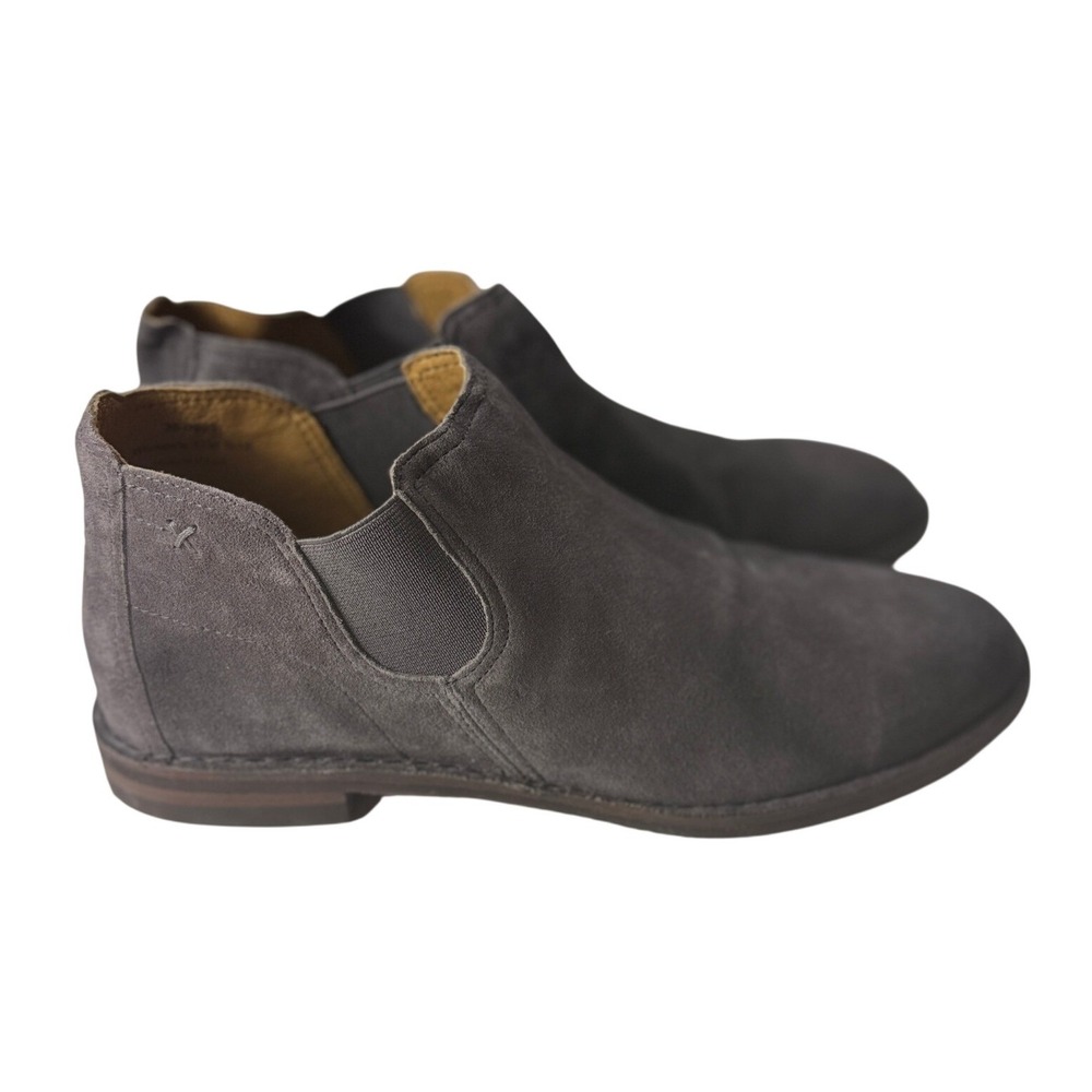Trask Allison Gray Italian Suede Chelsea Ankle Boots Womens 11 Vibram Sole